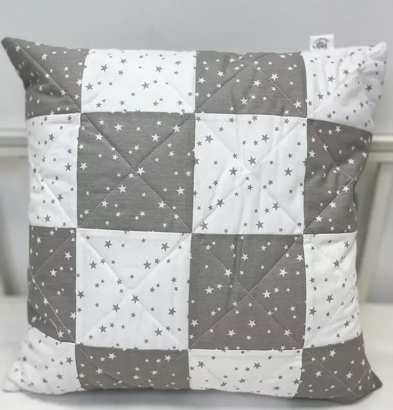 Poszewka na poduszkę patchwork 40×40 Grey Galaxy