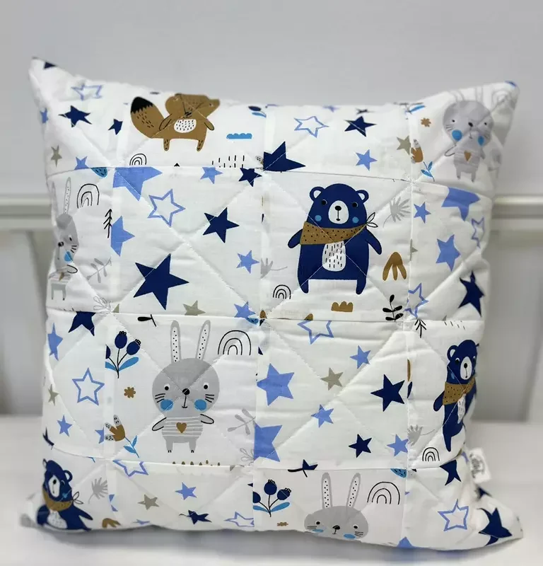 Poszewka na poduszkę patchwork 40×40 Blue Bear