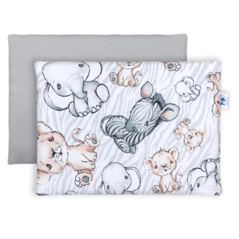 Poduszka płaska 25×35 - Safari grey - bawełna/velvet