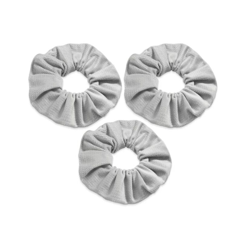 Gumka do włosów Scrunchie z velvetu grey (trójpak)