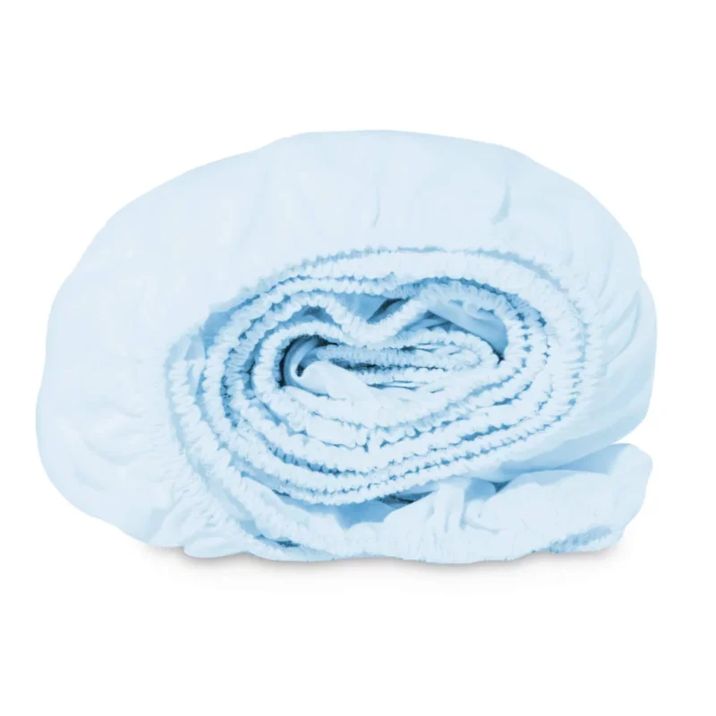 Bawełniane prześcieradło z gumką do łóżeczka 60x120 blue