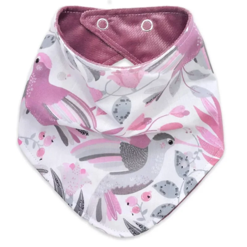 Apaszka dwustronna Hummingbird z velvetem old rosa