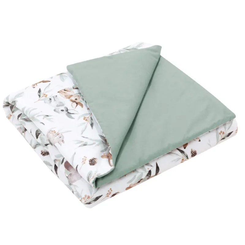 Kołderka 100×135 - Green Groove Sage - bawełna