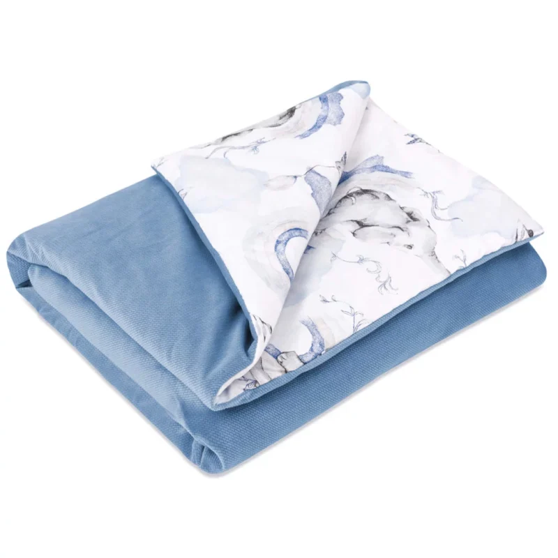 Kołderka 75×100 - Eledreams Blue - bawełna/velvet