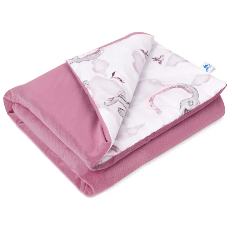Kołderka 75×100 - Eledreams Pink - bawełna/velvet