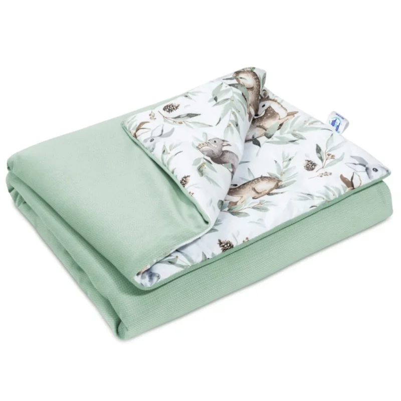 Kołderka 75×100 - Green Groove - bawełna/velvet