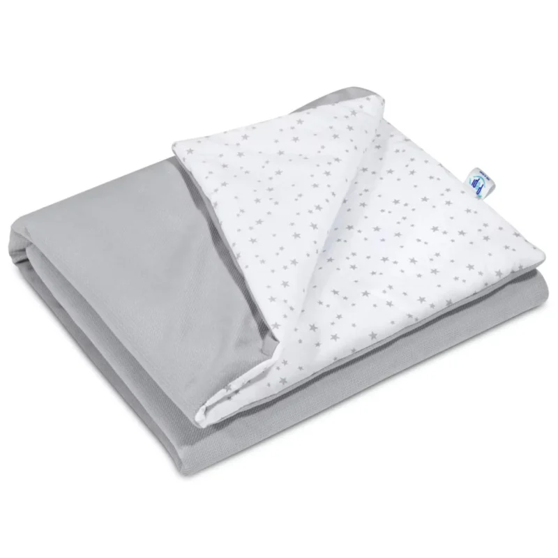 Kołderka 100×135 - Grey Galaxy - bawełna/velvet