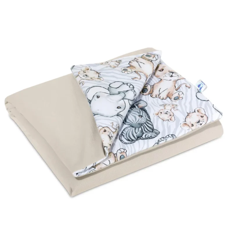 Kołderka 55×75 - Safari cappucino - bawełna/velvet
