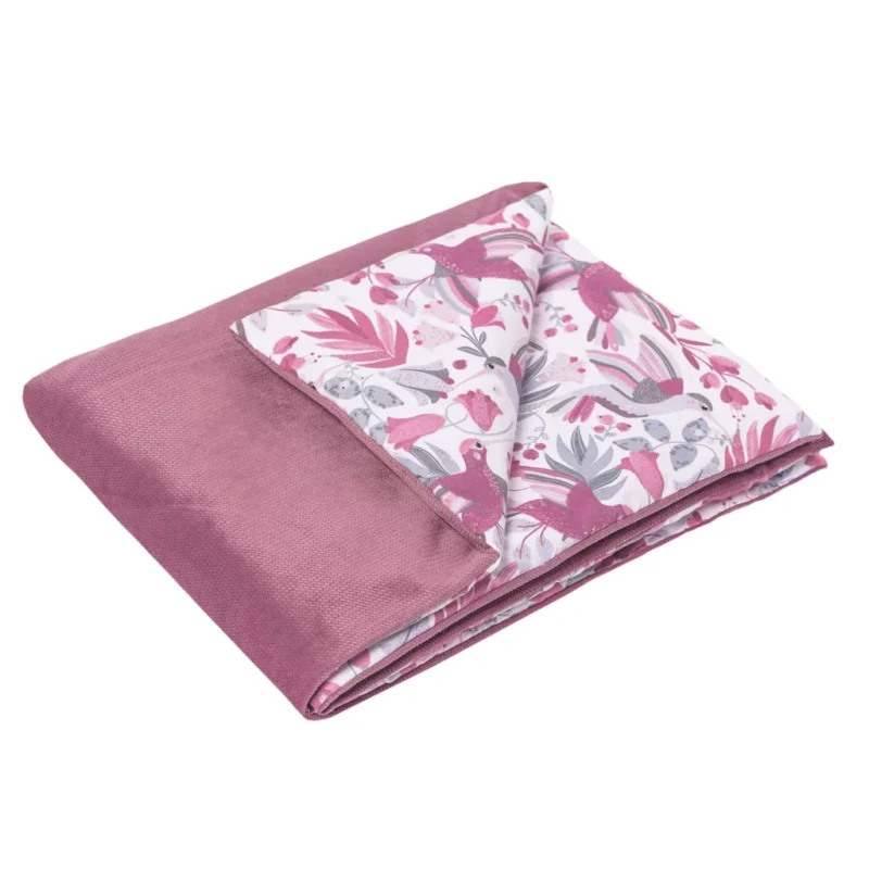 Kołderka 55×75 - Hummingbird old rosa - bawełna/velvet