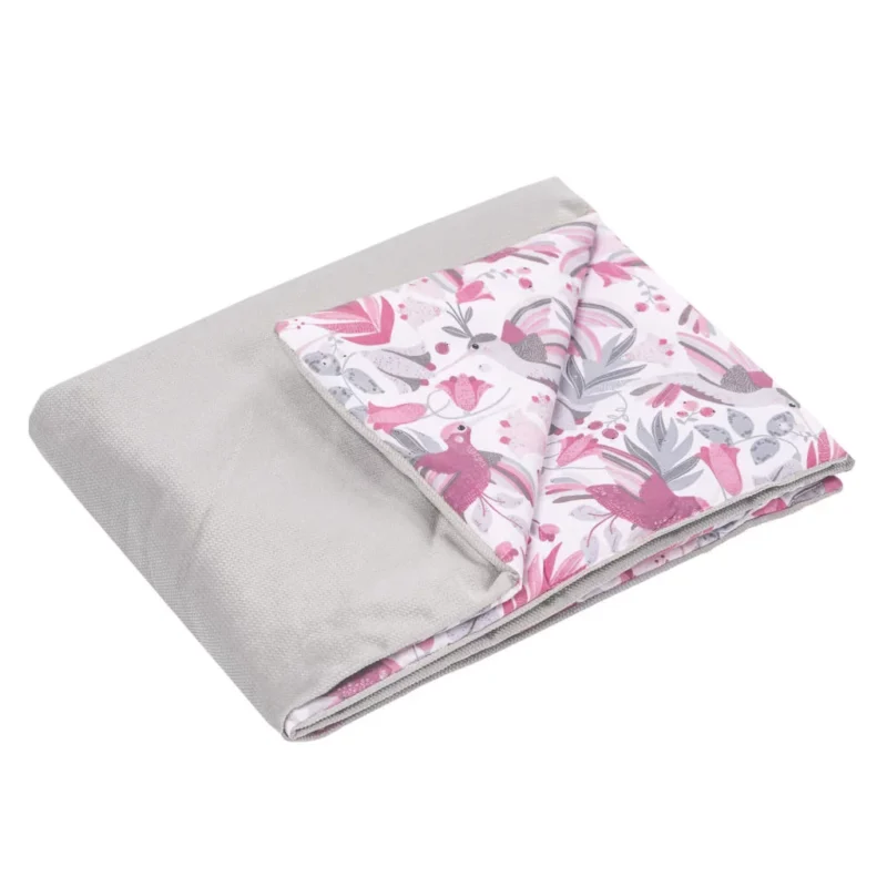 Kołderka 55×75 - Hummingbird grey - bawełna/velvet