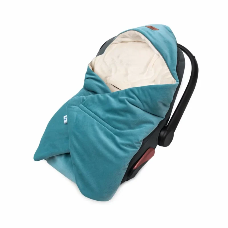 Kocyk do fotelika samochodowego z pluszem green minky