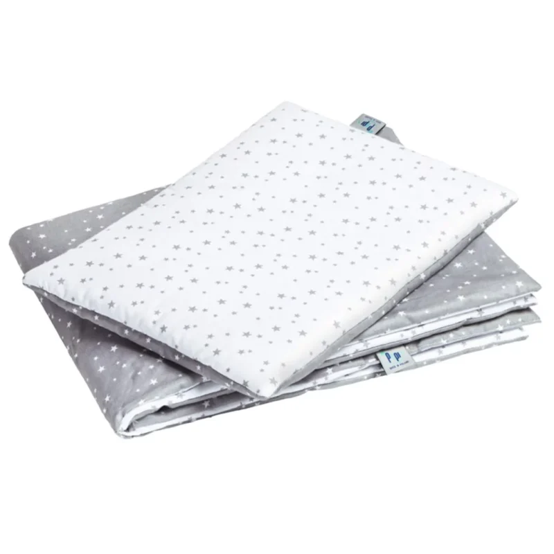 Pościel z wypełnieniem - kołderka 55×75 i poduszka 25×35 - Grey Galaxy - bawełna