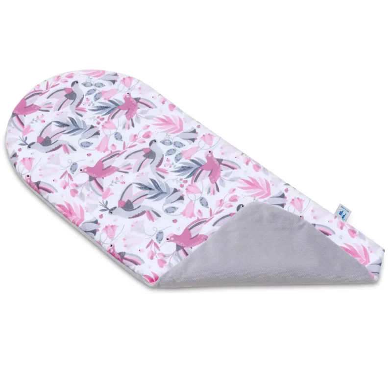 Materac do kokonu - Hummingbird grey - bawełna/velvet