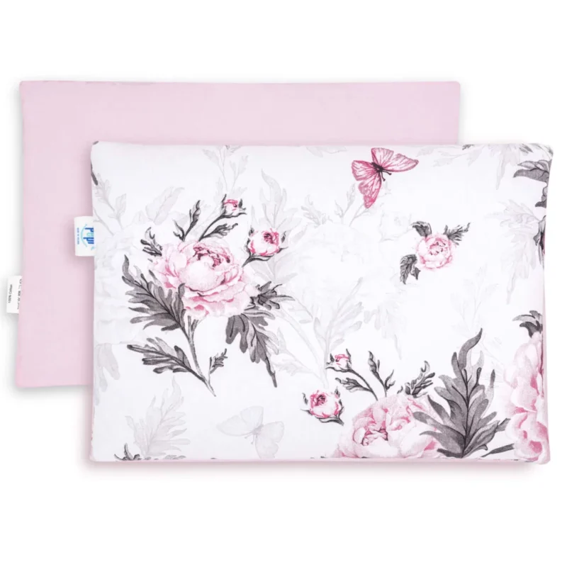 Poduszka płaska 25×35 - Pink Flowers - bawełna