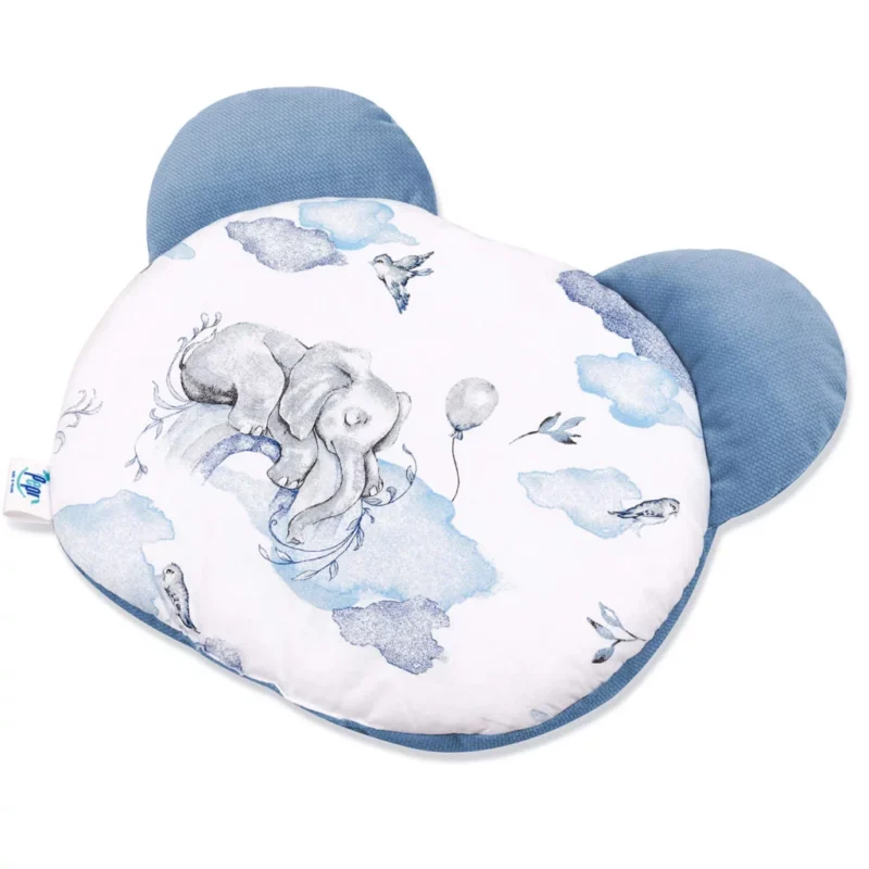 Poduszka płaska MIŚ - Eledreams Blue - bawełna/velvet