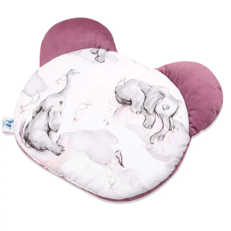 Poduszka płaska MIŚ - Eledreams Pink - bawełna/velvet