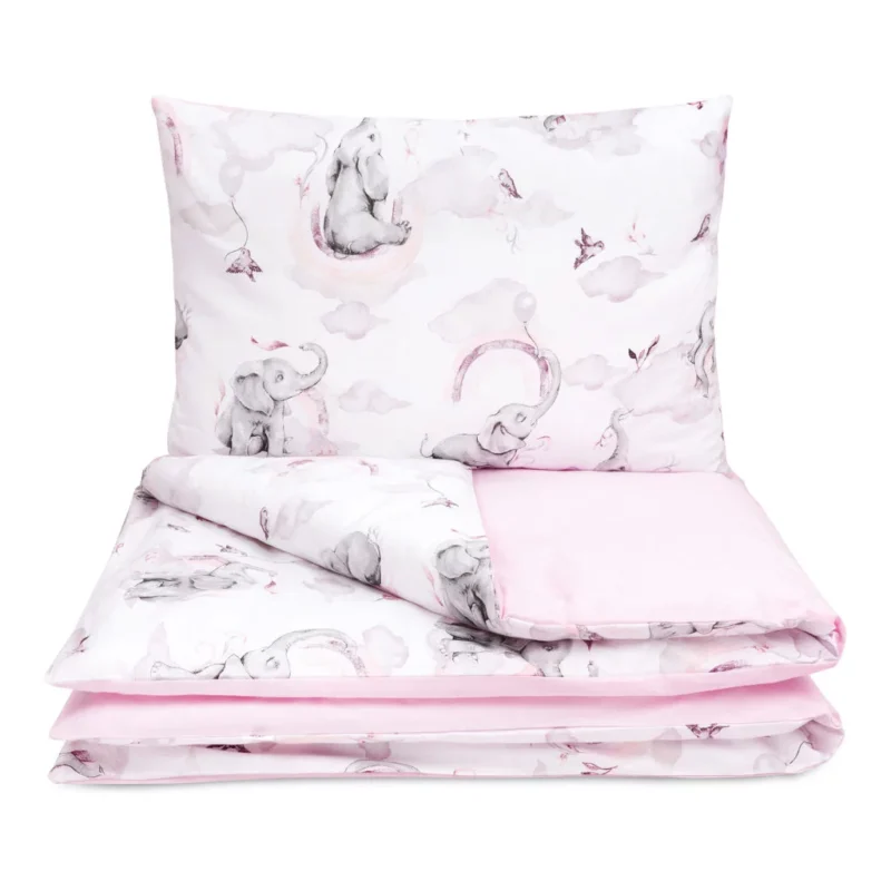 Pościel dziecięca 120×90 z poszewką na poduszkę 40x60 Eledreams Pink