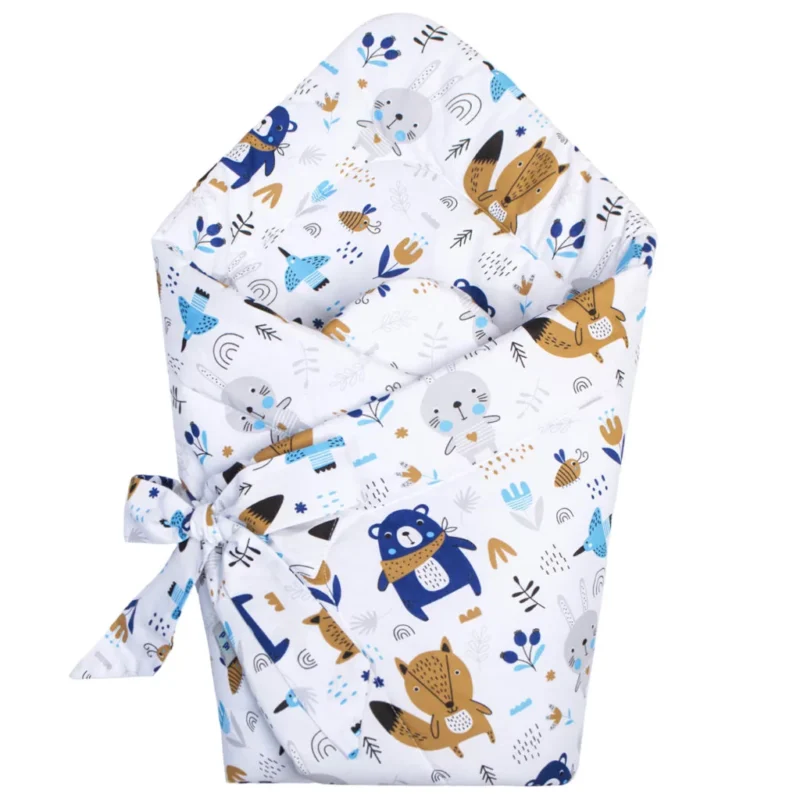 Rożek otulacz - Blue Bear - bawełna