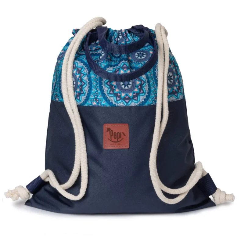Wodoodporny worko-plecak 2w1 - Mandal Blue