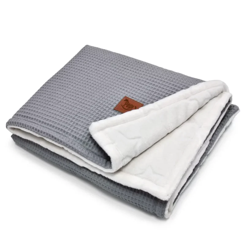 Kocyk 75x100 - grey - polar minky/wafel