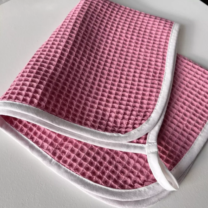 Ręcznik z wafla z wafla Pink 43x44