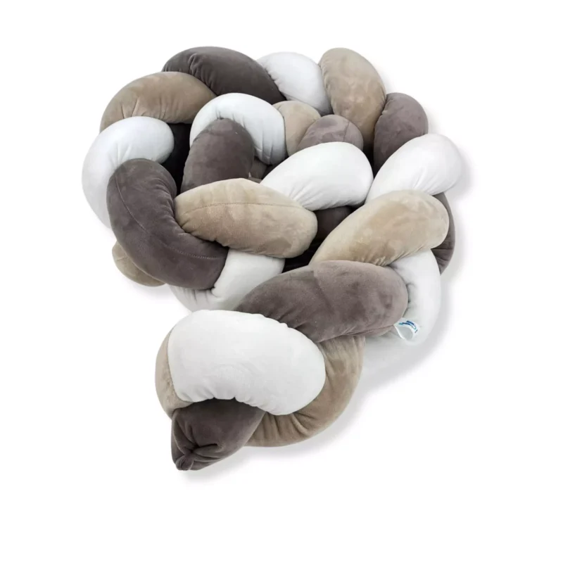 Ochraniacz do łóżeczka WARKOCZ White-Beige-Taupe