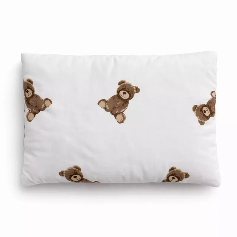 Poduszka płaska 25×35 - Sweet Teddy - bawełna cappucino