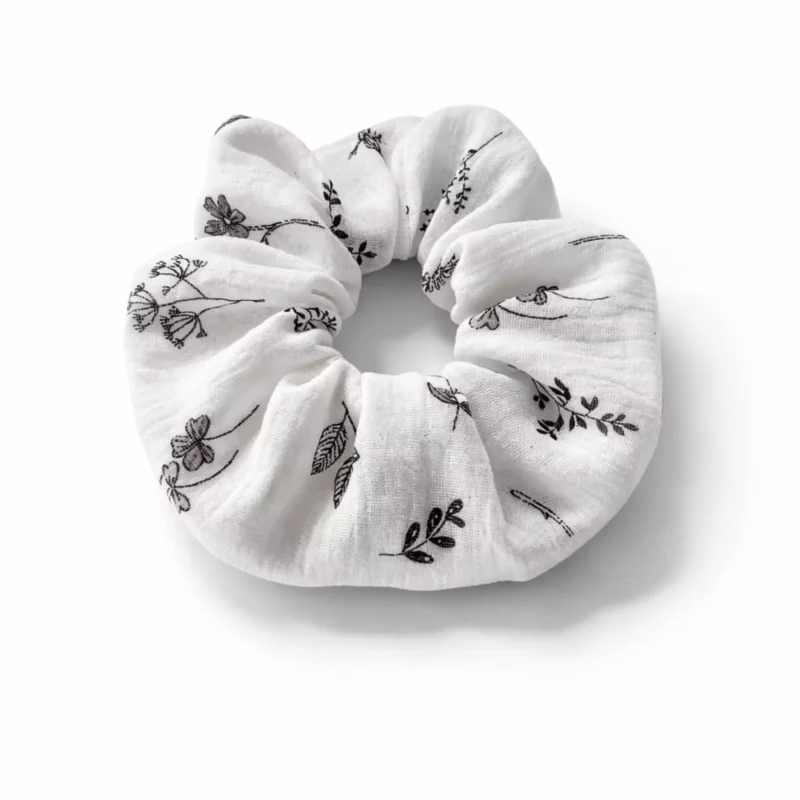 Muślinowa gumka scrunchie Botanique – naturalna bawełna