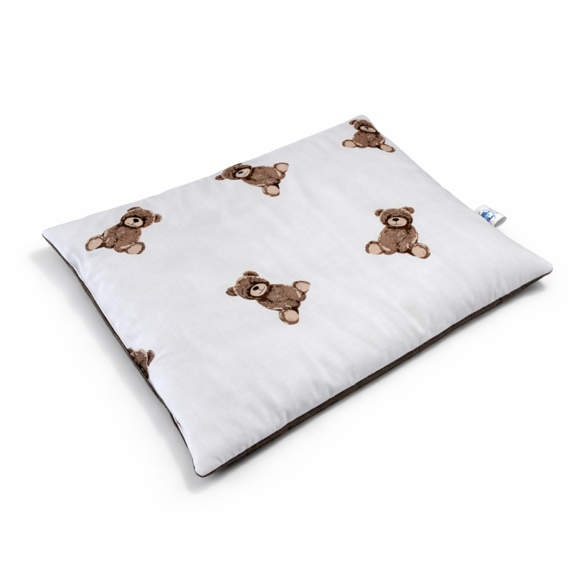 Poduszka płaska 30×40 - Sweet Teddy taupe - bawełna/velvet