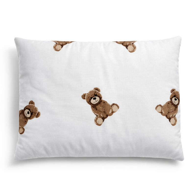 Poduszka płaska 25×35 -Sweet Teddy taupe - bawełna/velvet