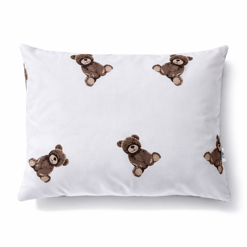 Poduszka puchata 30x40 Sweet Teddy z velvetem taupe