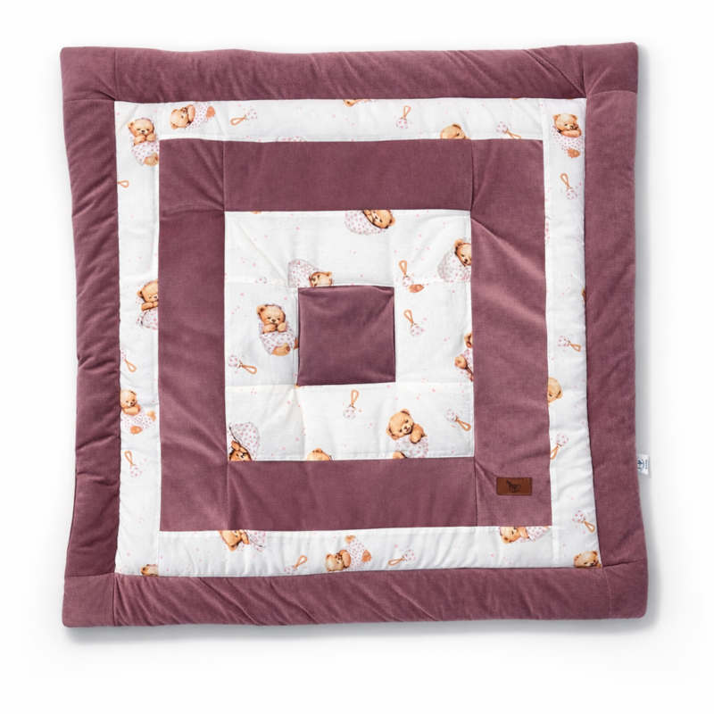 Mata dla dziecka bawełna & velvet – miękka mata 80 cm handmade