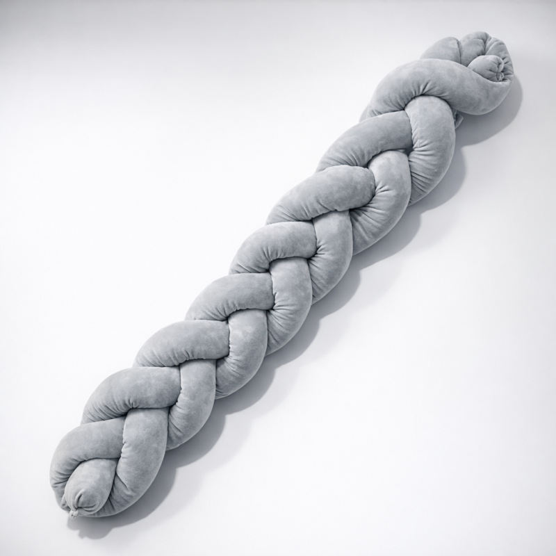 Ochraniacz do łóżeczka WARKOCZ grey 108cm