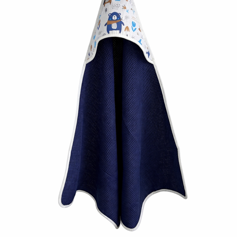 Ręcznik kąpielowy blue z kapturkiem Blue Bear