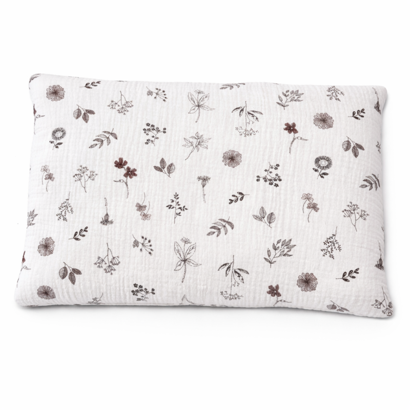 Poduszka płaska 30x40 Botanique z velvetem taupe