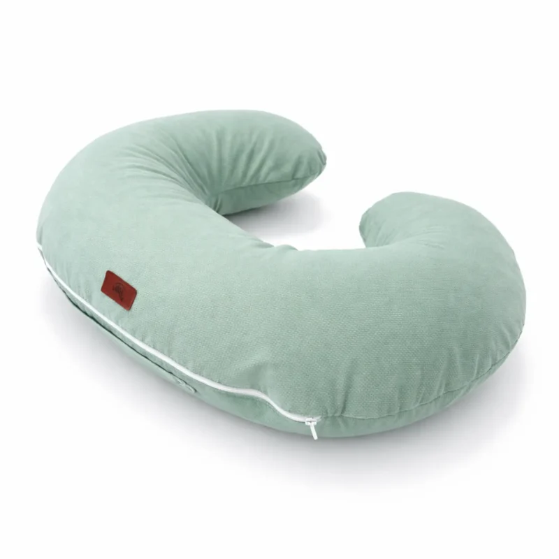 Rogal do karmienia velvet light green z regulacją twardości – pokrowiec nieprzemakalny