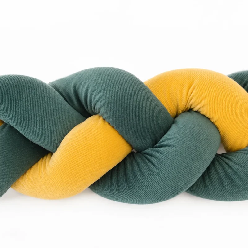 Ochraniacz do łóżeczka velvet WARKOCZ Yellow-Green