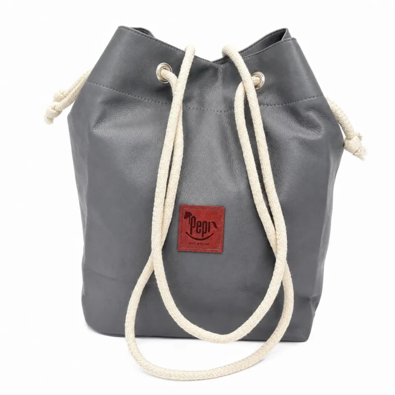 Torba shopper worek Eco Leather Grey