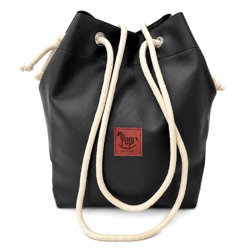 Torba shopper worek Eco Leather Black
