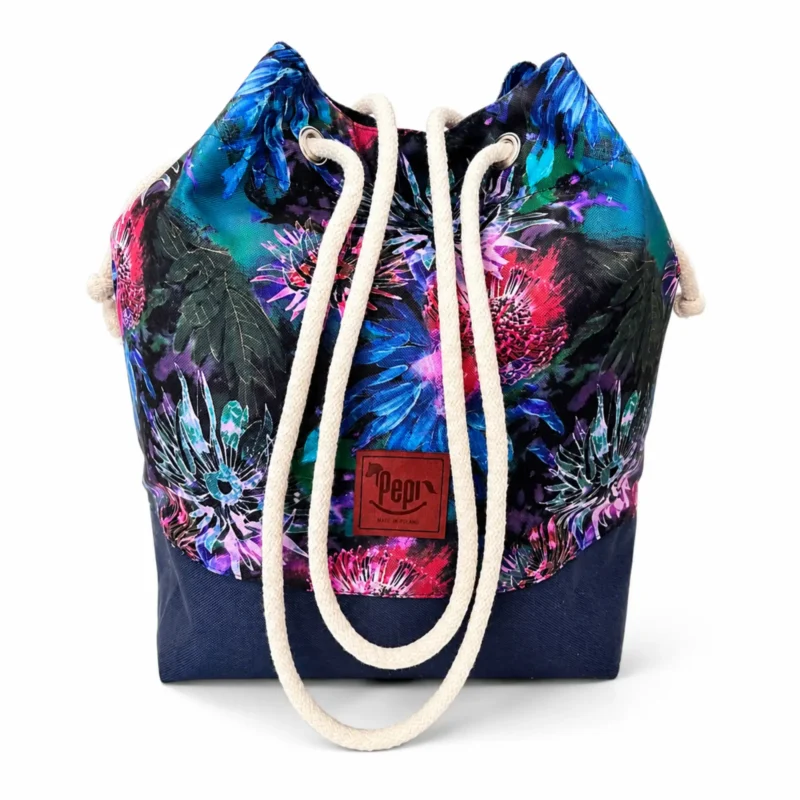 Torebka worek - Neon Bloom
